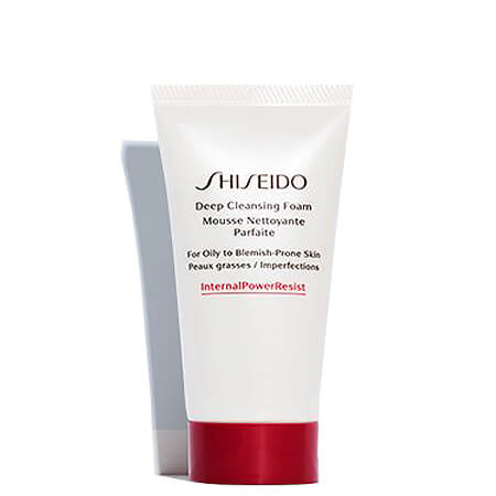 Shiseido Deep Cleansing Foam For Oily To Blemish-Prone Skin 50 ml โฟมล้างหน้าสำหรับผิวมันบอบบาง ช่วยทำความสะอาดผิวหน้าอย่างล้ำลึกถึงรูขุมขน ลดความมัน